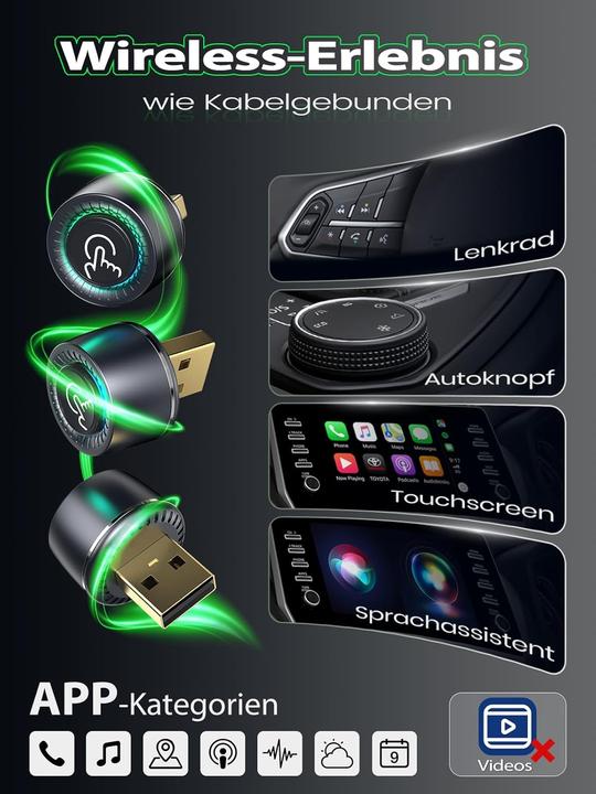 Produktbild PTGTO CarPlay & Android Auto Wireless Adapter