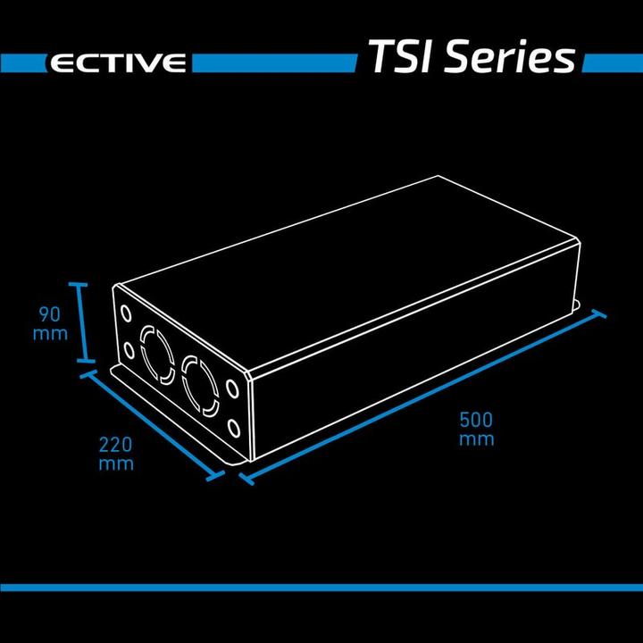 Actual product image Ective TSI252 2500W/12V Sine Wave Inverter with NVS