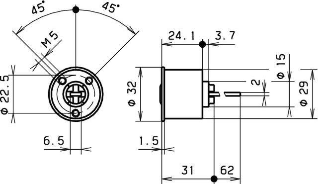 Actual product image Dormakaba KABA 8 external cylinder 1007 multi-point locking 3 keys