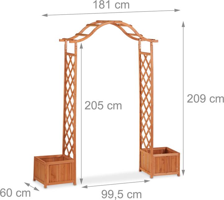 Produktbild Relaxdays Rosenbogen (60 cm, 181 cm)
