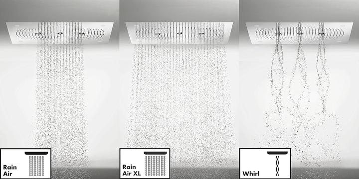 Actual product image hansgrohe 28417000 Raindance Rainmaker 680 x 460 mm Air 3jet overhead shower (3 Beam types, 20 l/min)