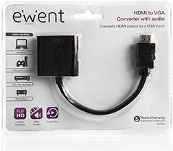 Produktbild Ewent HDMI (Typ A) — VGA (HDMI, VGA, 4.50 cm)