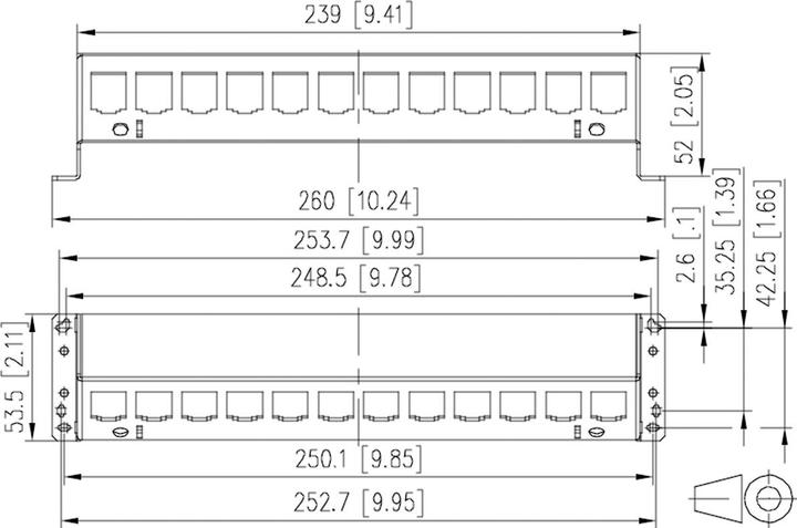 Produktbild Metz Connect 130927-1200-E SmartConnect Patchpanel 12 Port MC-Modul