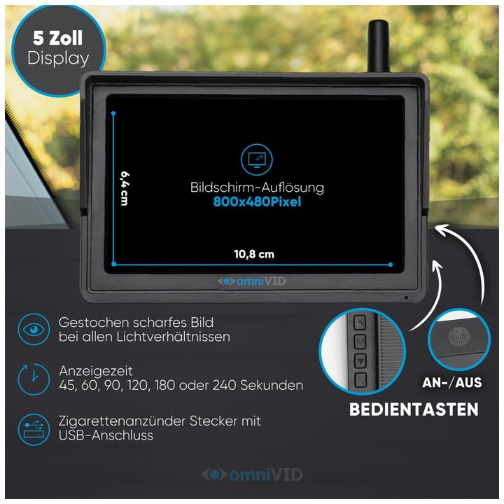 Actual product image OmniVID Equi-Cam mit 5 Zoll Monitor
