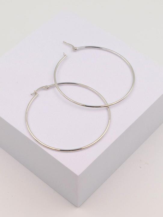 Actual product image Muau Creoles (750/18K white gold)