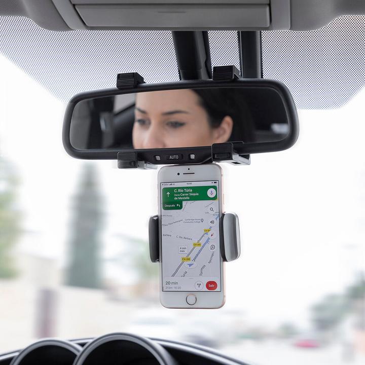 Actual product image InnovaGoods Mobile phone holder for the car - for rear-view mirrors