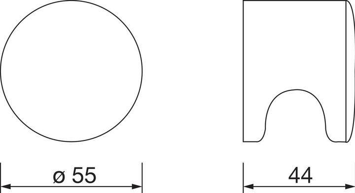 Produktbild Hewi Türknopf fest Türknauf ø 55 x 44 mm Türbeschalg Polyamid reinweiss (Türknopf)