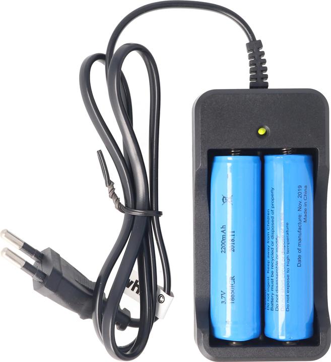 Image du produit AccuCell Ladegerät für 1 oder 2 Stück 18650 Li-ion Akku, 17670 Li-ion Akku (Chargeurs sans batterie)