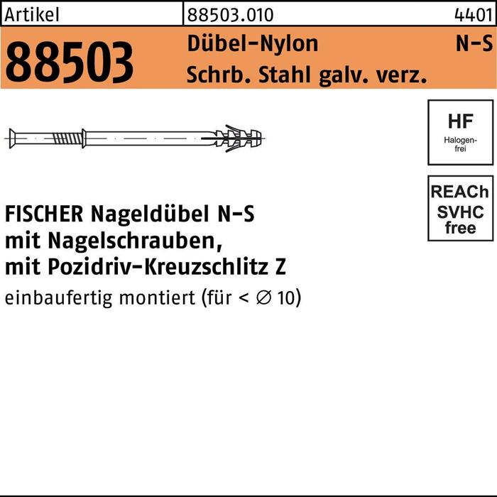 Actual product image Fischer Nail anchor N 8x80/40 S (50 pcs.)