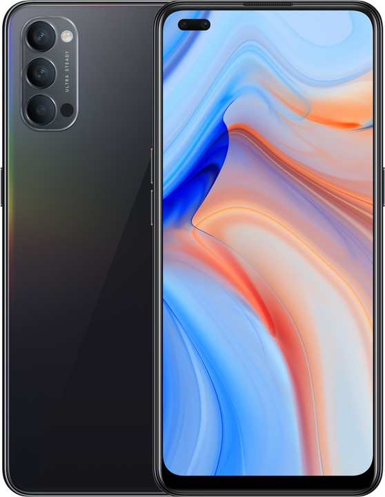 Image du produit OPPO Reno4 (128 Go, Noir Spatial, 6.40", Double SIM, 48 Mpx, 5G)