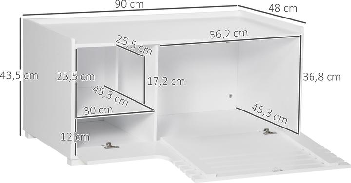Produktbild PawHut Katzentoilett mit erhöhtem Boden (Katzenklo geschlossen)