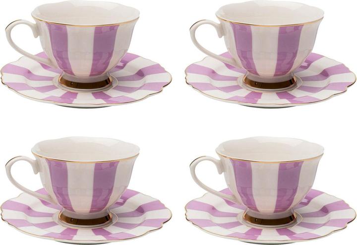 Kare Design Kaffeetasse Harlequin Lila (4/tlg.) (4x)
