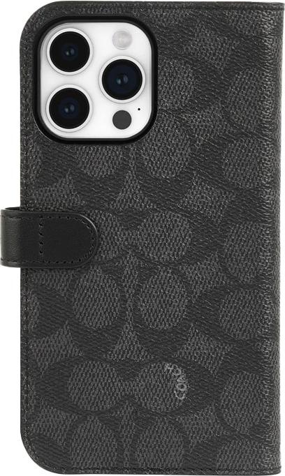 Produktbild Coach Folio Signature C Hülle – 2-in-1 iPhone 15 Pro Max Klapphülle (Anthrazit) (Apple iPhone 15 Pro Max)
