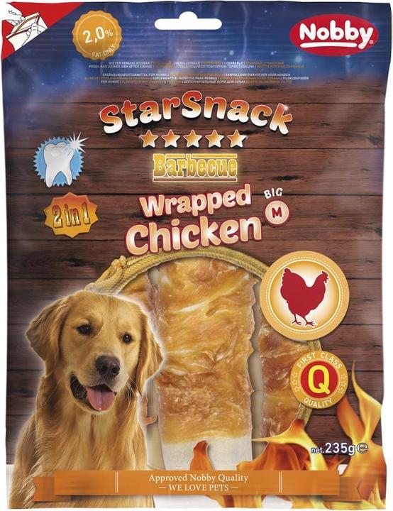 Actual product image Nobby StarSnack Barbecue Wrapped Chicken (Adult, 2 pcs., 460 g)