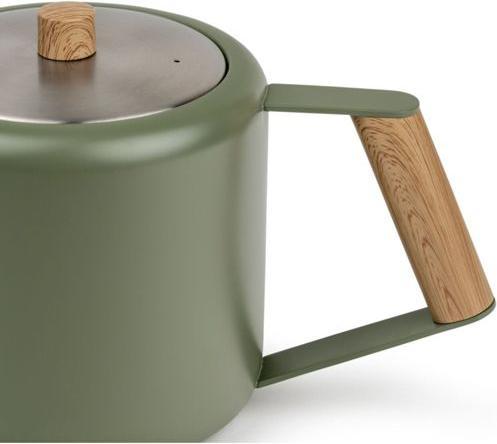 Produktbild Bredemeijer Teekanne Boston 1,1l Army green Holzoptik 111031 (1.10 l)