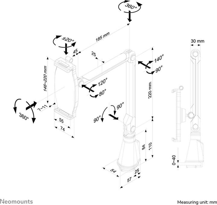 Produktbild Neomounts TABLET-D100SILVER