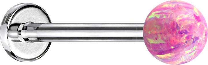 Immagine prodotto Star Piercing Micro Labret argento con sfera Opale rosa (senza ottone, Acciaio chirurgico 316L)