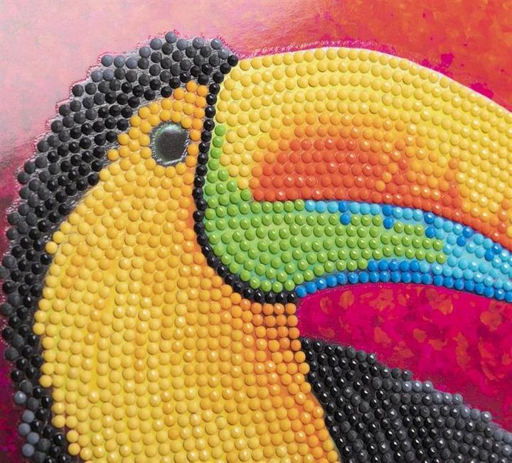 Image du produit Craft Buddy Toucan, carte 18x18cm Crystal Art