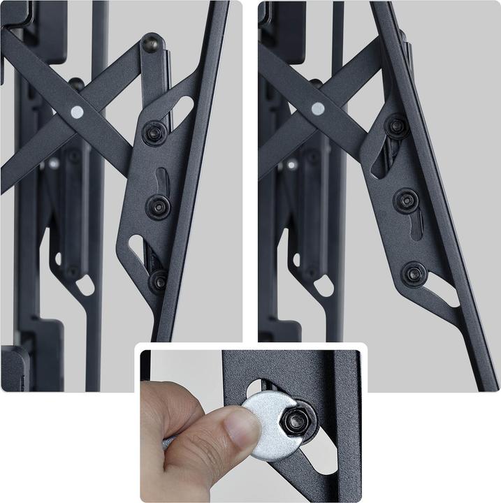 Produktbild StarTech .com 10ULE-TV-WALL-MOUNT, 200 x 200 mm, 1000 x 600 mm, -15 - 10°, -10 - 10°, Stahl, Schwarz (Wand, 80 kg, 55" - 105")