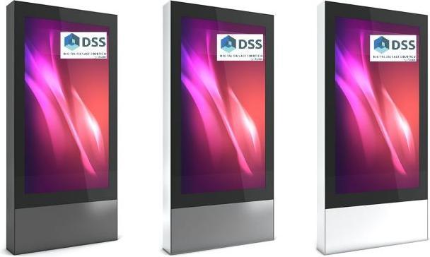 Image du produit DSS Stèle d'intérieur Portrait,écran 50",argent/noir