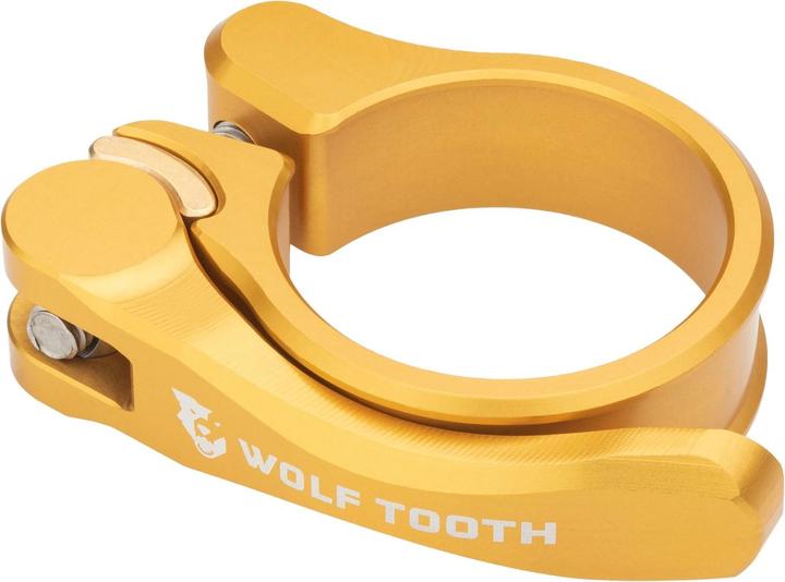 Actual product image Wolf Tooth Quick Release Seat Clamp, 29.8mm, gold