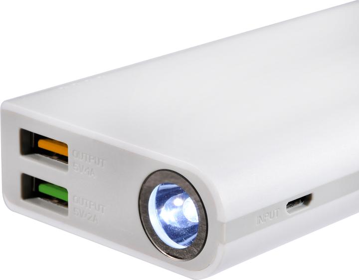 Produktbild RealPower Li-Ion, 1/2., 2xUSB, LED (12000 mAh, 44.40 Wh)