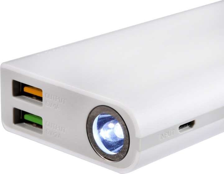 Actual product image RealPower Li-Ion, 1/2., 2xUSB, LED (12000 mAh, 44.40 Wh)