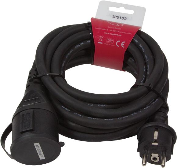 Produktbild LogiLink Strom-Verlängerungskabel (5 m, CEE 7/7)