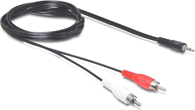 Actual product image Delock Cable audio jack plug > 2 x cinch plug (1.50 m, AUX cable, Cinch Cables)