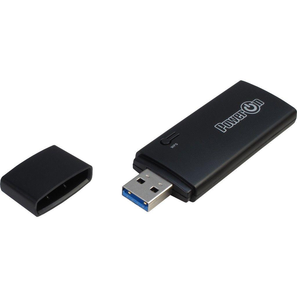 Thumbnail - Intertech Wireless AC 1200 Stick, USB 2.0, /, Realtek 8812AU (USB), Netzwerkadapter, Schwarz