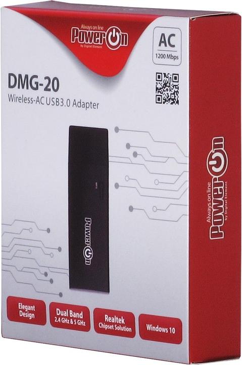 Produktbild Intertech Wireless AC 1200 Stick, USB 2.0, /, Realtek 8812AU (USB 3.0)