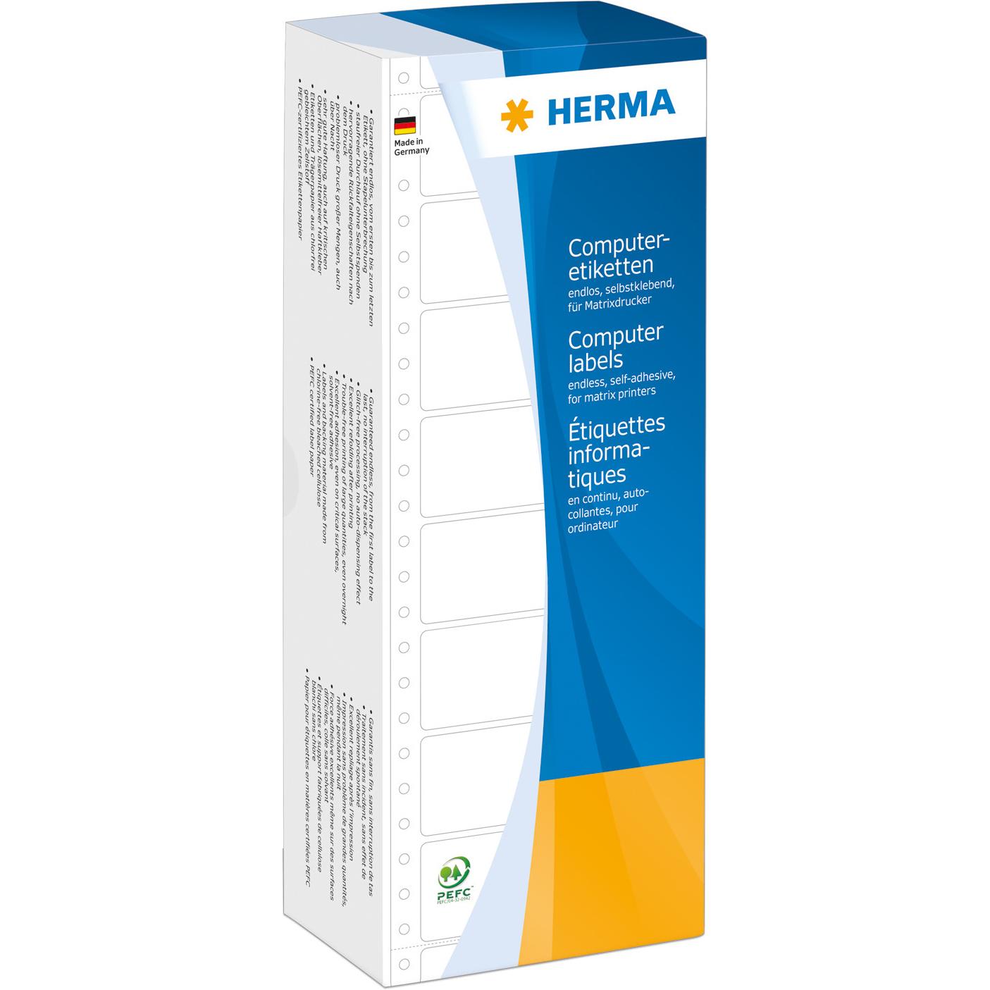 Herma, Etiketten, Computeretiketten 88.. 1-bahnig Papier