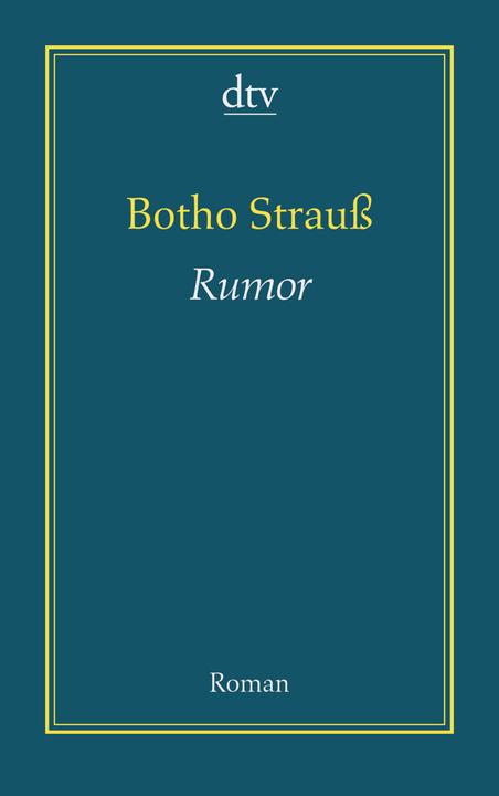 Produktbild Rumor (Deutsch, Botho Strauss, 2008)