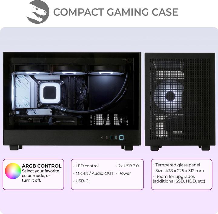 Produktbild Sedatech Expert Gaming Mini-PC - UCCM129I2I1HF (2000 GB, 32 GB, GeForce RTX 5060 Ti)