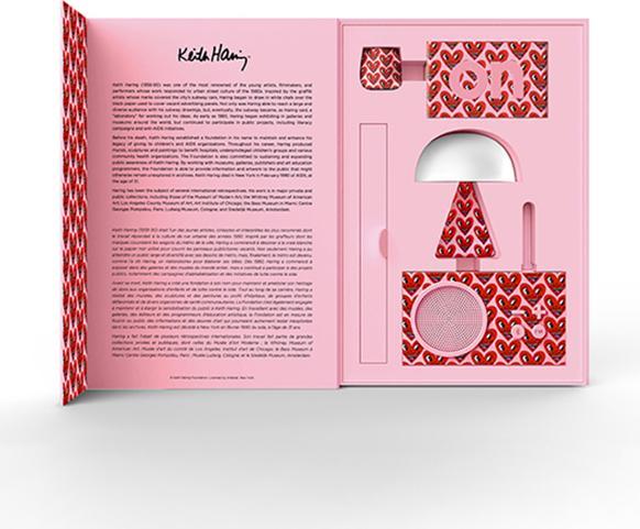 Produktbild Lexon Keith Haring Heart Edition Gift Set (Stromversorgung über USB, Akkubetrieb)