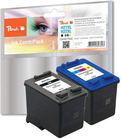 Actual product image Peach Economy printheads compatible with No. 21XL, C9351AE, No. 22XL, C9352AE (M, C, Y, FC)