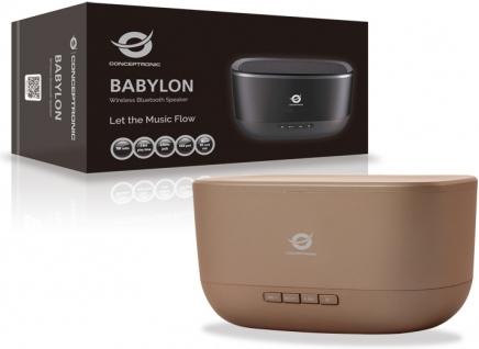Produktbild Conceptronic BABYLON Kabelloser Bluetooth-Lautsprecher, Bluetooth 2.1, DC, * 2 Golden (7 h)