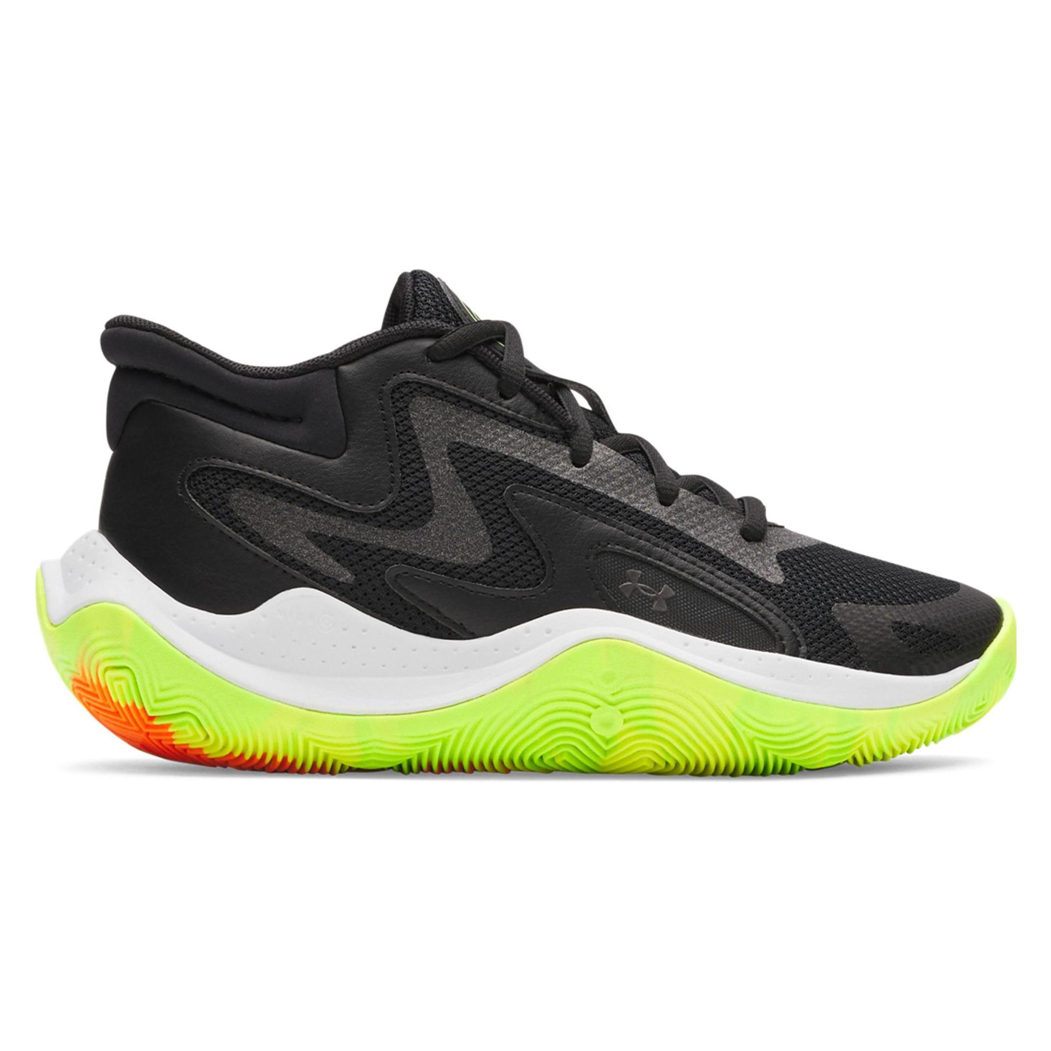 Under Armour, Unisex, Hallenschuhe, Basketballschuhe Für Kinder Gs Jet '25 Schwarz (35.5), Schwarz