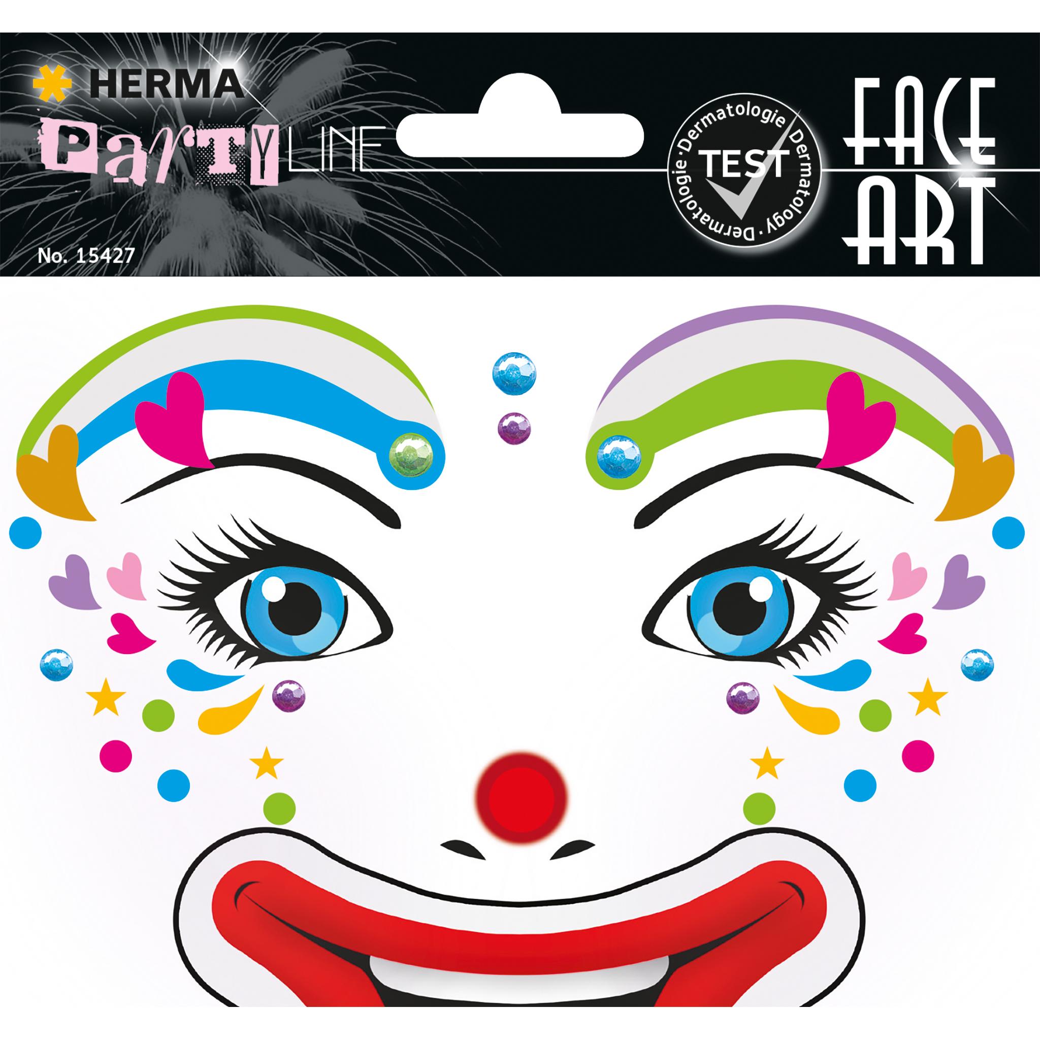 Herma, Sticker, Face Art Sticker Clown Lotta