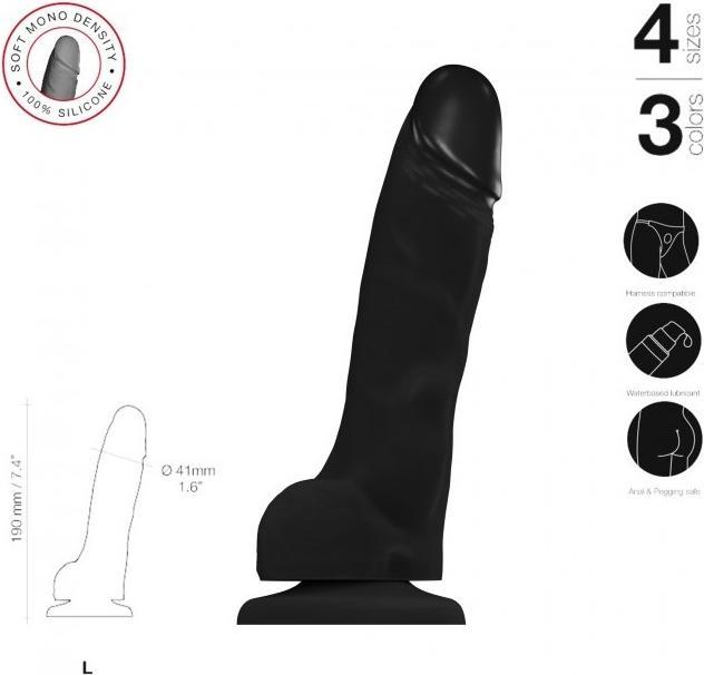 Produktbild Strap-on-me Soft Realistic Dildo Black Size L