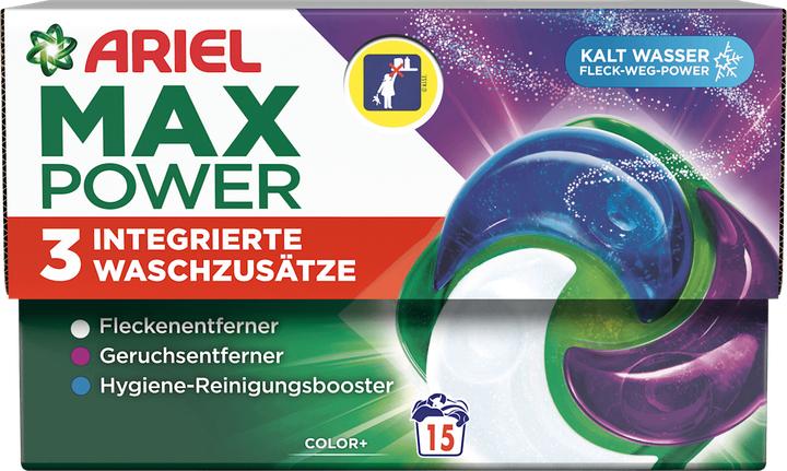 Actual product image Ariel MaxPower Pods Color Waschmittelpods 15 WL (15 Washing cycles, PODs)