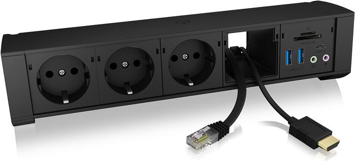 Produktbild Icy Box IB-TS301-5, Micro SD, USB 3.0, SD, EU (3x, CEE 7/16, 1.60 m)