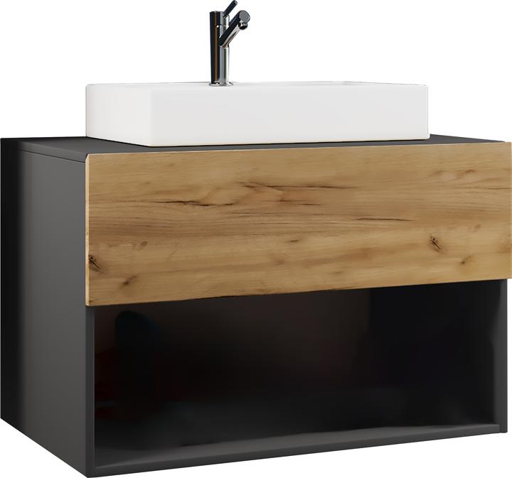 Actual product image VCM 2-piece bathroom block washbasin drawer "Lendas II" bathroom furniture