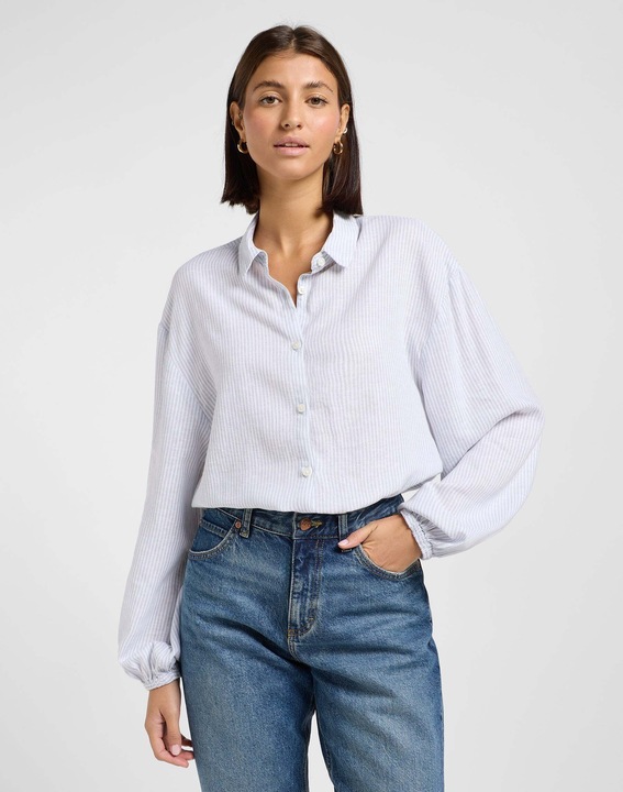 Image du produit Lee Leinenhemd Blouse With Tie Front (M)