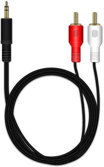 Produktbild MediaRange Cinch auf Klinke Anschlusskabel, 2x Cinch-Stecker/Klinke (1 m, AUX Kabel, Cinch Kabel)