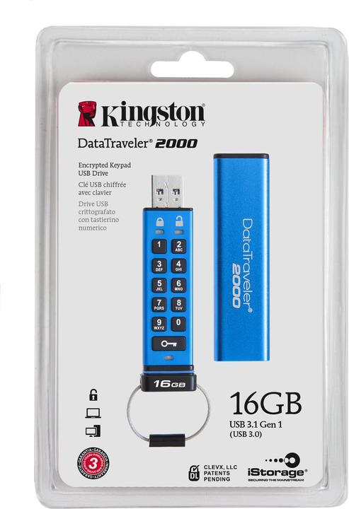 Actual product image Kingston DataTraveler 2000 (16 GB, USB-A, USB 3.1)