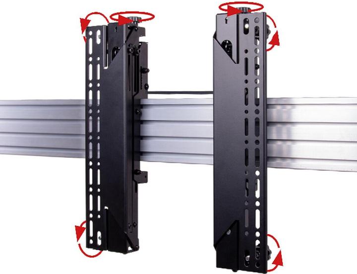 Produktbild b-tech BT8390-VESA400MAP - Schnittstellen-Adapterarm - Schwarz - 50 kg - Schiene - 165 (Wand, 50 kg, 39" - 70")