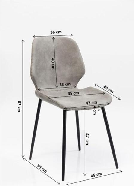 Image du produit Kare Design Stuhl Honey Moon Grau
