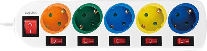 Produktbild LogiLink 5x CEE 7/3 (5 x, CEE 7/3, 1.50 m)