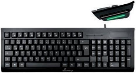 MediaRange TASTATUR QWERTZ SCHWARZ MROS114 mit Kabel SmartCard (DE, Kabelgebunden)